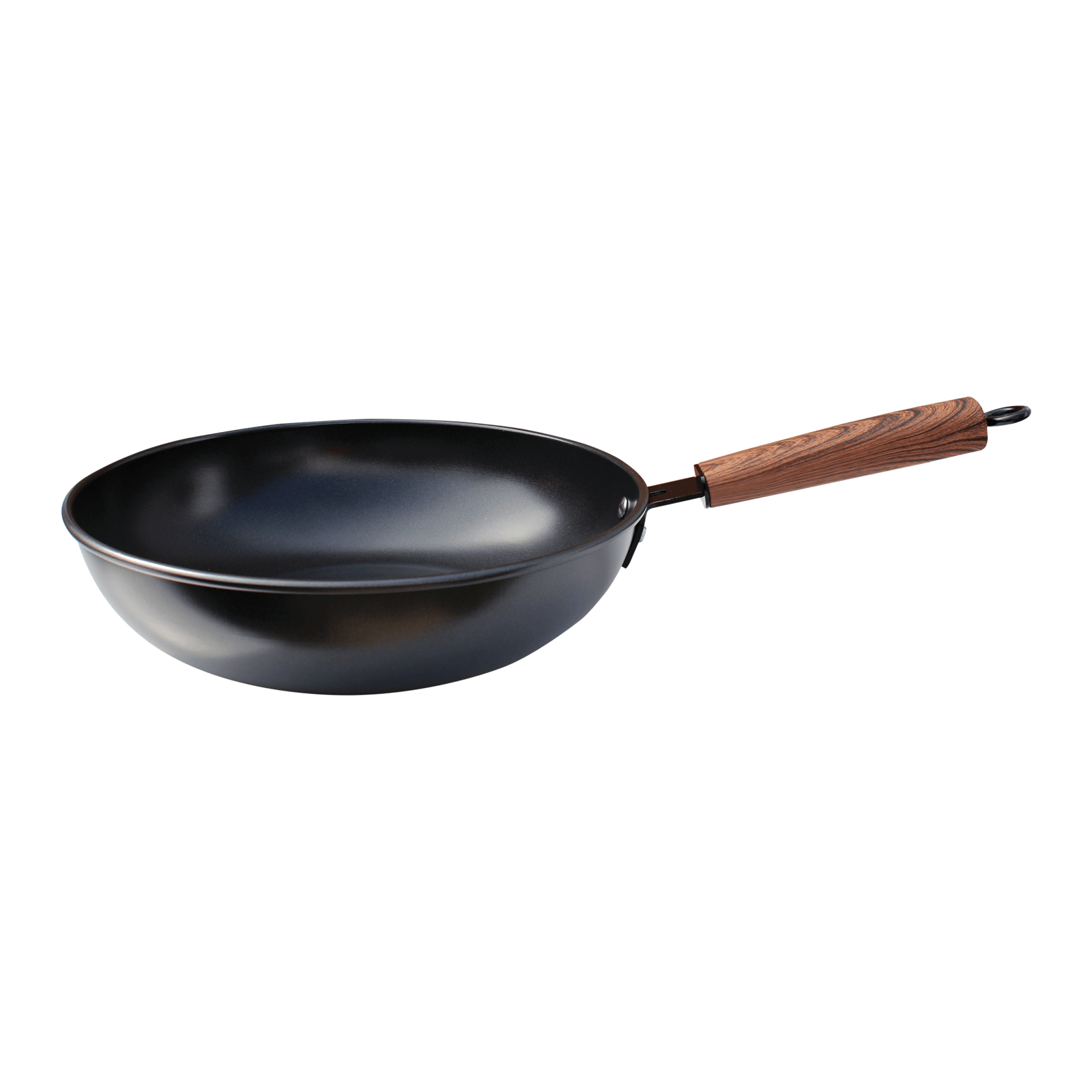 lätt Home Wok Antiadherente de Hierro Fundido Esmaltado Negro 31