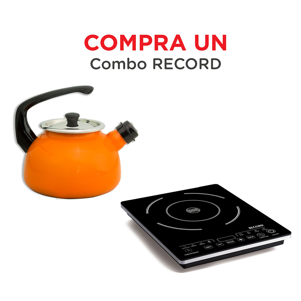 Cocina de Inducción + Tetera N° 20 Naranja - RECORD®️ Perú